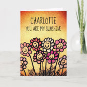 Carte Meilleure amie, tu es mon soleil (Devant)