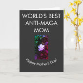 Carte Meilleure anti-MAGA maman du monde (Fleur jaune)