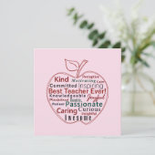 Carte Meilleure appréciation de l'enseignant toujours Ro (Debout devant)