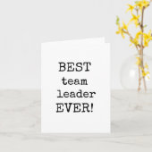 Carte Meilleure appréciation du chef d'équipe (Fleur jaune)