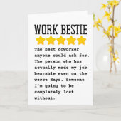 Carte Meilleure Collègue de Travail (Fleur jaune)