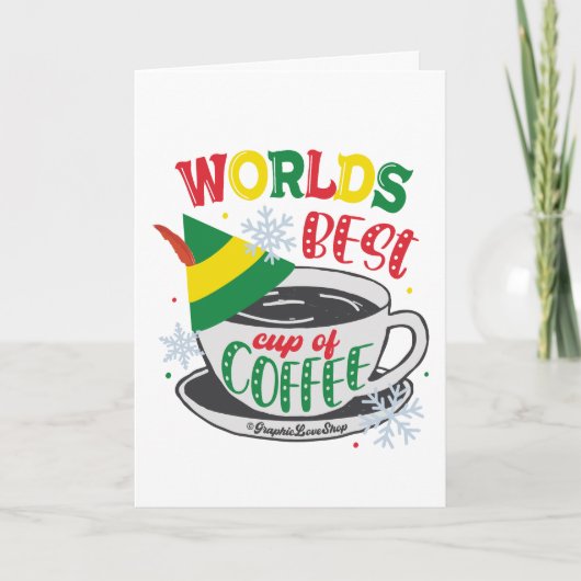 Carte Meilleure coupe de café Noël © GraphicLoveShop (Devant)