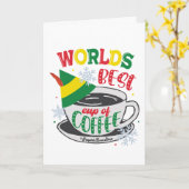 Carte Meilleure coupe de café Noël © GraphicLoveShop (Fleur jaune)