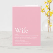 Carte Meilleure définition de femme au monde Fille rose (Fleur jaune)