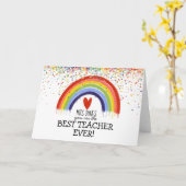 Carte meilleure enseignante jamais (Fleur jaune)