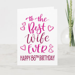 Carte Meilleure Épouse de Tous les Temps 86e Anniversair