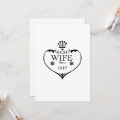 Carte Meilleure épouse depuis 1987 30 ans de mariage (Devant/Arrière en situation)