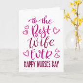 Carte Meilleure Épouse Jamais Typographie de la Journée (Fleur jaune)