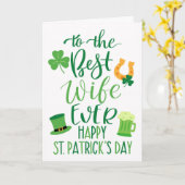 Carte Meilleure épouse pour la Saint-Patrick  (Fleur jaune)