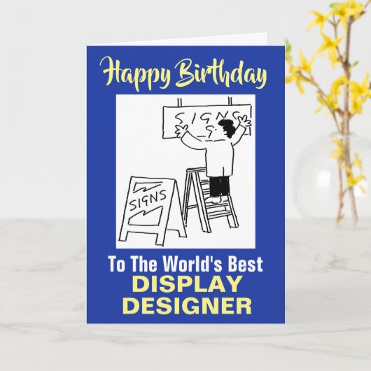 Carte Meilleure exposition Stand Display Designer Annive (Fleur jaune)