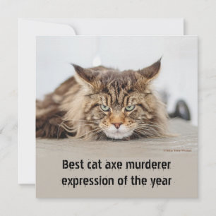 Carte Meilleure expression de meurtrier de hache de chat