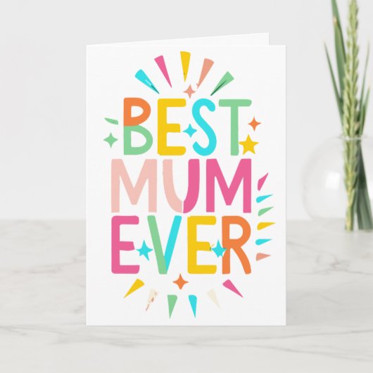 Carte Meilleure Fête des mères toujours colorées (Devant)