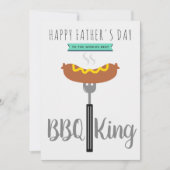 Carte Meilleure Fête des pères de roi barbecue pour les  (Devant)