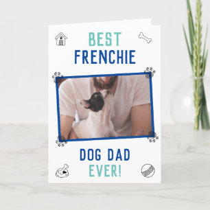 Carte Meilleure Fête des pères Frenchie Chien Papa