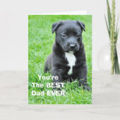Carte Meilleure Fête des Pères Papa de Chien (Devant)
