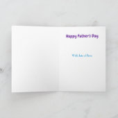 Carte Meilleure Fête des pères Papa Ever personnalisée (Intérieur)