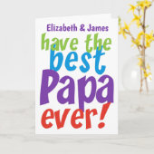 Carte Meilleure Fête des pères Papa Ever personnalisée (Fleur jaune)