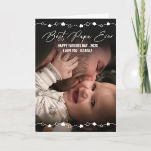 Carte Meilleure Fête des pères photo Papa Ever