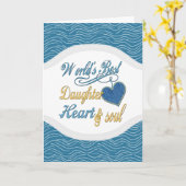 Carte Meilleure Fille du Monde Cœur et Âme (Fleur jaune)