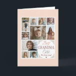 Carte Meilleure Grand-Mère du Monde Collage de 10 Photos<br><div class="desc">Montrez à grand-mère combien elle est aimée avec cette carte de vœux personnalisée et sincère. Cette carte présente un magnifique collage de 10 photos sur le devant, créant un cadeau unique et personnel qu'elle chérira. C'est le moyen idéal pour afficher une collection de vos photos de famille préférées. Personnalisez le...</div>