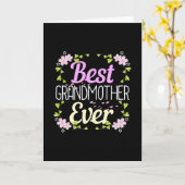 Carte Meilleure grand-mère du monde - Floral rose (Fleur jaune)