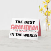 Carte Meilleure Grand-Mère Du Monde Personnalisée (Fleur jaune)