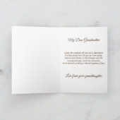 Carte Meilleure grand-mère jamais Elegant bouquet nana c (Intérieur)