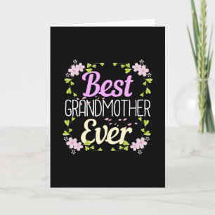 Carte Meilleure grand-mère jamais - Floral rose