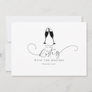 Carte Meilleure hôtesse Mostess Cute Minimaliste Merci