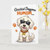 Carte Meilleure Humom à Points (Fleur jaune)