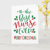 Carte Meilleure infirmière de tous les temps typographie (Fleur jaune)