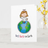 Carte Meilleure infirmière sur Terre - Journée des infir (Fleur jaune)
