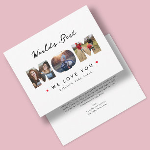 Carte Meilleure maman 3 photo du monde Collage de photos