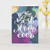 Carte Meilleure maman a peint la fête des mères Abstrait (Fleur jaune)