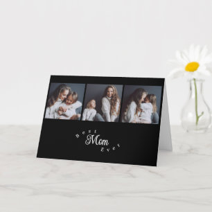 Carte Meilleure Maman Actuelle Noir 3 Photo Fête des Mèr