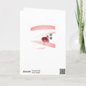 Carte Meilleure Maman Aquarelle Rose Floral Fête des Mèr (Dos)