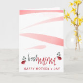 Carte Meilleure Maman Aquarelle Rose Floral Fête des Mèr (Fleur jaune)