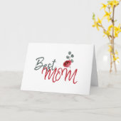 Carte Meilleure maman Aquarelle Rouge Rose Floral Fête d (Fleur jaune)