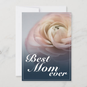 Carte Meilleure Maman avec Grande Rose Rose