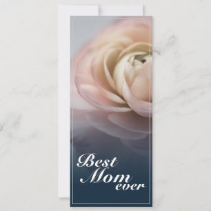 Carte Meilleure Maman avec Grande Rose Rose