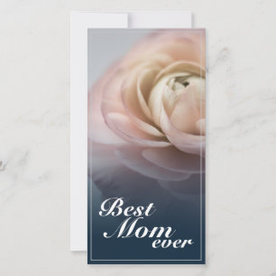 Carte Meilleure Maman avec Grande Rose Rose Pink is more