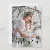 Carte Meilleure maman | Black Modern Calligraphy Fête de (Devant)