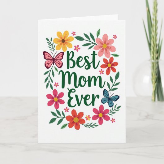 Carte Meilleure Maman Botanique (Devant)