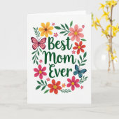 Carte Meilleure Maman Botanique (Fleur jaune)