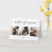 Carte Meilleure maman chat : Photo personnalisée de chat (Fleur jaune)