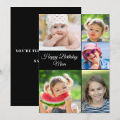 Carte Meilleure Maman Collage de Photos Anniversaire Car (Devant / Derrière)