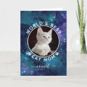 Carte Meilleure Maman de Chat de l'Espace Photo Annivers (Devant)