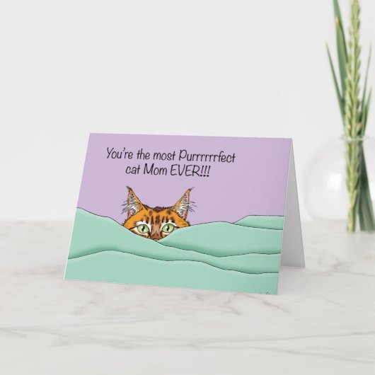 Carte Meilleure Maman de Chat de Tous les Temps ! (Devant)