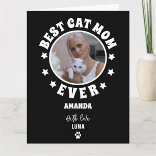 Carte Meilleure Maman de Chat Personnalisée Photo Person