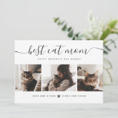 Carte Meilleure maman de chat : Photo de chat personnali (Debout devant)